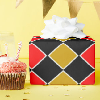 Red and Gold Harlequin Geschenkpapier