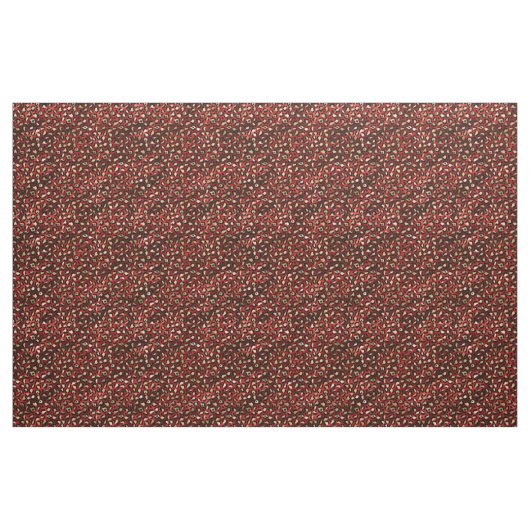 Red and Gold Leopard Print Stoff (Yard (91,4 cm))