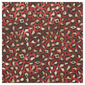 Red and Gold Leopard Print Stoff (Muster)