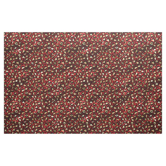 Red and Gold Leopard Print Stoff (Fat Quarter (45,7 x 55,9 cm))