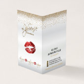 Red and Gold Lip Instructions Visitenkarten (Vorderseite)