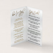 Red and Gold Lip Instructions Visitenkarten (Innenseite)