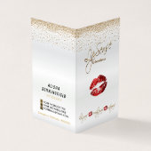 Red and Gold Lip Instructions Visitenkarten (Vorderseite)