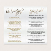 Red and Gold Lip Instructions Visitenkarten (Innenseite Aufgefaltet)