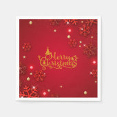 Red and Gold Luxury Weihnachten Serviette (Vorderseite)