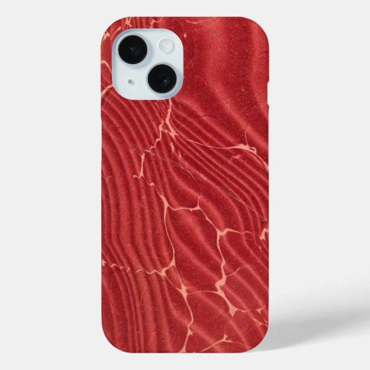Red and Gold Marble Endpaper Case-Mate iPhone Hülle (Rückseite)