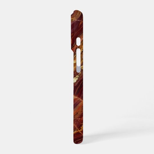 red and gold marble iPhone hülle (Linke Seite)