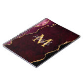 Red and Gold Marmor Agate Notizblock (Linke Seite)