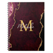 Red and Gold Marmor Agate Notizblock (Vorderseite)