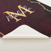 Red and Gold Marmor Agate Sherpadecke (3/4)