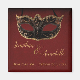 Red and Gold Masquerade Magnet