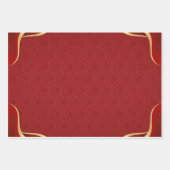 Red and Gold Modern Elegant Gift Geschenkpapier Set (Vorderseite 3)