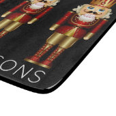 Red and Gold Nutcracker auf Black Personalize Cutt Schneidebrett (Ecke)