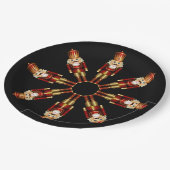 Red and Gold Nutcracker Dinner Plate Pappteller (Schrägansicht)