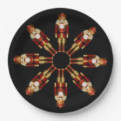 Red and Gold Nutcracker Dinner Plate Pappteller (Vorderseite)