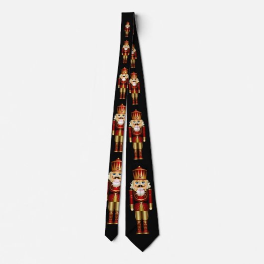 Red and Gold Nutcrackers Neck Tie Krawatte (Rückseite)