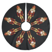 Red and Gold Nutcrackers Polyester Weihnachtsbaumdecke (Vorderseite)