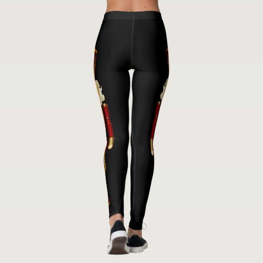 Red and Gold Nutcrackers Riesiges Leggings (Rückseite)