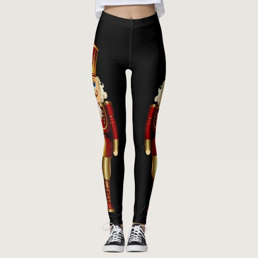 Red and Gold Nutcrackers Riesiges Leggings (Vorderseite)