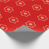 Red and Gold Ornamental Design Geschenkpapier (Ecke)