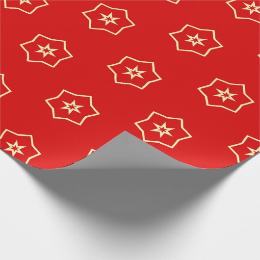 Red and Gold Ornamental Design Geschenkpapier (Ecke)