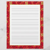 Red and Gold Poinsettia Flowers Recipe Page Flyer (Hinten)