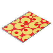 Red and Gold Polka Dots Notizblock (Linke Seite)
