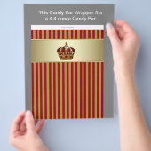 Red and Gold Prince Baby Showküche Bar Wrapper Flyer (Hand)