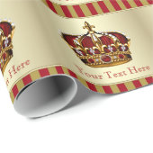 Red and Gold Prince Baby Showpapier Geschenkpapier (Rolleneckpunkt)