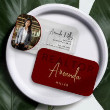 Red and Gold Realtor Broker Real Estate Agent