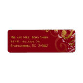 Red and Gold Return Address Label (Vorne)