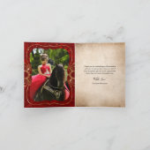 Red and Gold Rustic Ranchera Mexican Quinceanera Dankeskarte (Innenseite)