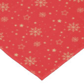 Red and Gold Snowflake Tableclout Tischdecke (Schrägansicht)