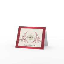 Red and Gold Snowflake Wedding Vielen Dank