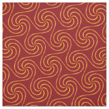 Red and Gold Spirals Weihnachtsmuster Elegant