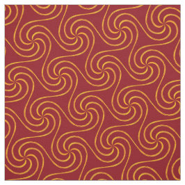 Red and Gold Spirals Weihnachtsmuster Elegant Stoff