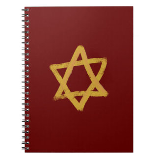 Red and Gold Star des David-Notebooks Notizblock