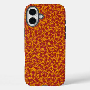 Red and Gold Star Team Spirit Sports Colors iPhone 16 Plus Hülle