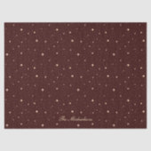 Red and Gold Staright Family Name Weihnachten Seidenpapier (Vorderseite)