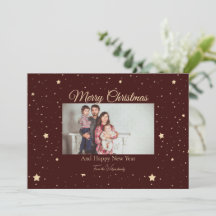 Red and Gold Staright Foto Weihnachten