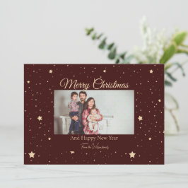 Red and Gold Staright Foto Weihnachten