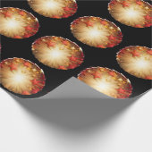Red And Gold Stars With Bright Energy Burst Geschenkpapier (Ecke)