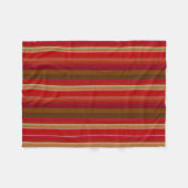 Red and Gold Stripes Fleecedecke (Vorderseite (Horizontal))