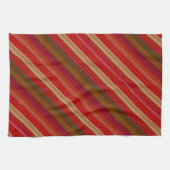 Red and Gold Stripes Geschirrtuch (Horizontal)