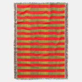 Red and Gold Strips Weihnachten Decke (Vorderseite Vertikal)