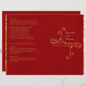 Red and Gold Tassel Hindu Wedding Program (Vorne/Hinten)