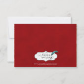 Red and Gold Tassel Indian Wedding Save the Date (Rückseite)