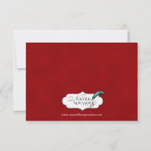 Red and Gold Tassel Indian Wedding Save the Date (Rückseite)