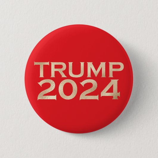Red and Gold Trump 2024 Button (Vorderseite)