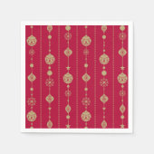 Red and Gold Weihnachtsgeschmack Serviette (Vorderseite)